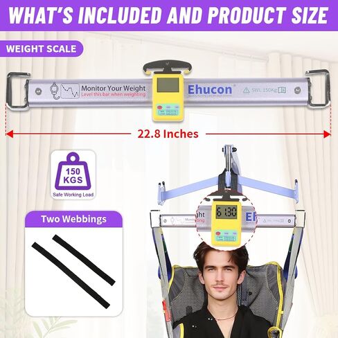Universal Lift Scale for Patient,Digital Patient Weight Scale with Universal Connecting Kit for Home use and Care Centers- Compatible with Most Lifts,Maximum Weight 330lb in Saudi Arabia