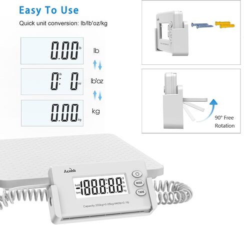 Medical Digital Floor Scale,440lbs/1oz Ultra-Thin, Lightweight and Portable Medical Grade Scales for Home, Hospital and Physician Use,with an Easy-to-Read Digital LCD Display,White in Kuwait