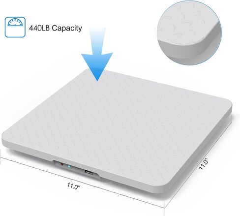 Medical Digital Floor Scale,440lbs/1oz Ultra-Thin, Lightweight and Portable Medical Grade Scales for Home, Hospital and Physician Use,with an Easy-to-Read Digital LCD Display,White in Kuwait