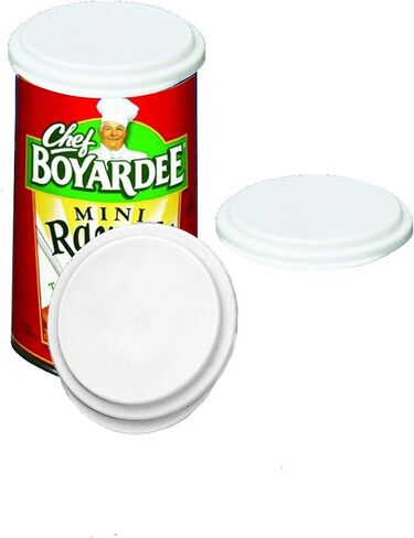 Canned Food Saver Cap 3pack, Fits Multisize Cans, Reusable, Plastic, Secure Snap Seal, Dishwasher Freezer and Food Safe, BPA Free, Durable, Can Topper, Lid, Made in USA (White) in Kuwait