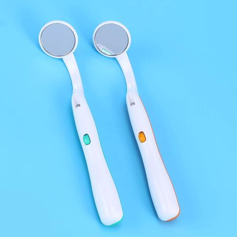 مرآة مع ضوء LED لفحص الأسنان ، مرآة مضادة للطفر للرعاية عن طريق الفم ، أداة التفتيش المضاءة 5.86 بوصة البلاستيك in Saudi Arabia
