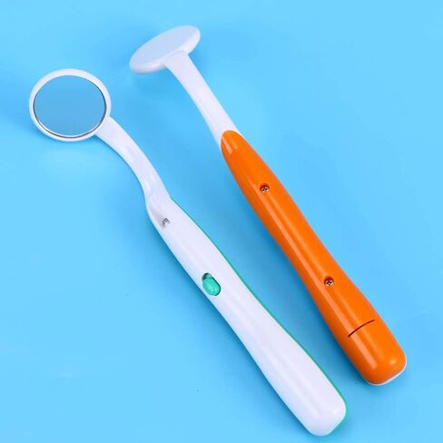 مرآة مع ضوء LED لفحص الأسنان ، مرآة مضادة للطفر للرعاية عن طريق الفم ، أداة التفتيش المضاءة 5.86 بوصة البلاستيك in Saudi Arabia