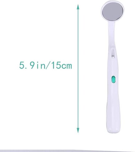 مرآة مع ضوء LED لفحص الأسنان ، مرآة مضادة للطفر للرعاية عن طريق الفم ، أداة التفتيش المضاءة 5.86 بوصة البلاستيك in Saudi Arabia