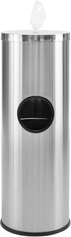 Waste Wise Stainless Steel Floor Stand Wipe Dispenser with Built-in Trash Can: Fits Wipes on Rolls - Perfect for Gyms, Schools/Daycares & Commercial Facilities in Saudi Arabia