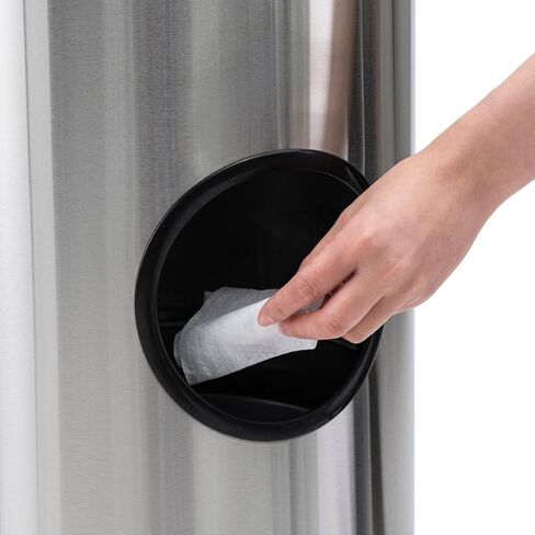 Waste Wise Stainless Steel Floor Stand Wipe Dispenser with Built-in Trash Can: Fits Wipes on Rolls - Perfect for Gyms, Schools/Daycares & Commercial Facilities in Saudi Arabia