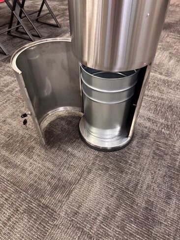 Waste Wise Stainless Steel Floor Stand Wipe Dispenser with Built-in Trash Can: Fits Wipes on Rolls - Perfect for Gyms, Schools/Daycares & Commercial Facilities in Saudi Arabia