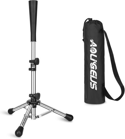 Tee Baseball Batting Tee Softball Tee Travel Teeat Tee ، ارتفاع قابل للتعديل سهل ، حامل ثلاثي القوائم مستقر (Tee Baseball ، Hue Steel) in Kuwait