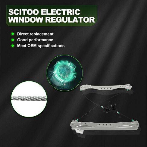 SCITOO Front Right Power Window Regulator Motor Fit for 2008-2016 for Chrysler Town & Country,2008-2020 for Dodge for Grand Caravan,2012 for Land Rover for Range Rover Sport,742-943 in Saudi Arabia
