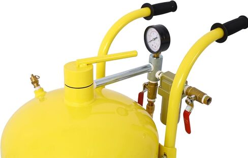 10 Gallon Pot Sandblaster with 125 PSI Pressure, Complete Kit for Paint and Rust Removal, Yellow Steel Construction in Saudi Arabia