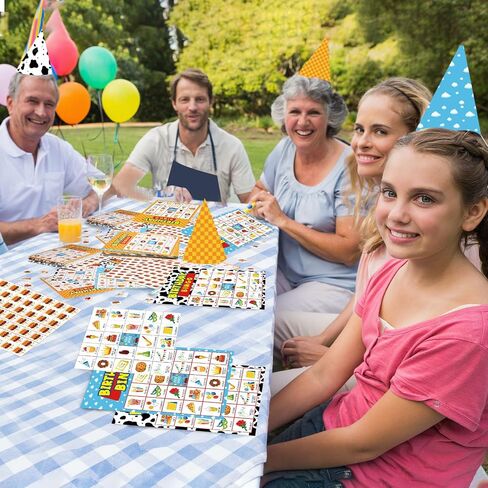 Shappy 35 PCS Toys Birthday Bingo Cards 24 Plateg Cartoon Party Games Toy Toy Fun 3 Colors Bingo Games for School Classroom Family Holday Party Group Trouge Forvors Favors Suppors in Saudi Arabia
