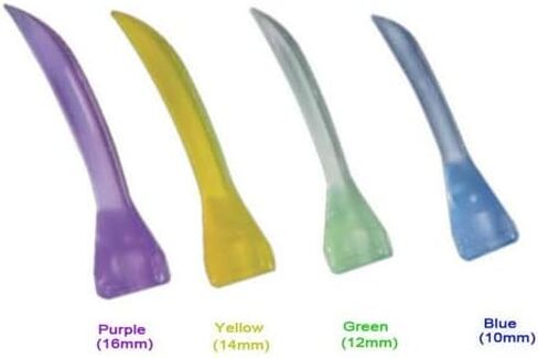 100/Bx Dental Wedges Disposable Plastic WG-A Plastic Accuwedges 4 Sizes Assorted Collor in Purple Green Yellow & Blue in Saudi Arabia