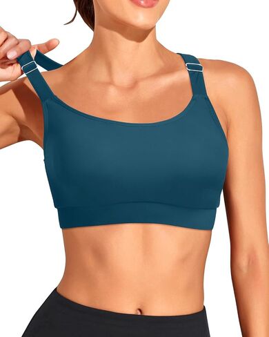 Tempt Me Women White Plus Size Sports Bra Bikini Tops Racerback Bathing Suits Top Padded Swim Tops Only in Saudi Arabia
