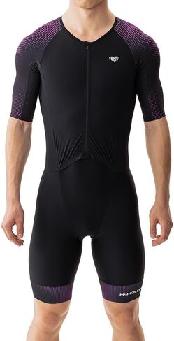 MY KILOMETRE Men’s Triathlon Suits Short Sleeve Tri Suit Racing Triathlon Suit – Quick Dry, Padded, Zipper Pocket in Saudi Arabia