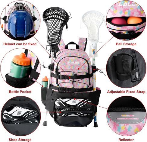 EALER ELB100 Lacrosse Bag, Turf Lacrosse Backpack Bag in Saudi Arabia
