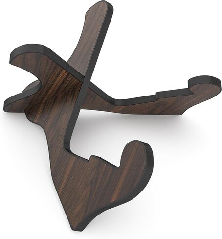LALAOKS 1Pair Guitar Stand Wooden Guitar Stand Portable Folding Instrument Holder for Acoustic Classic Electric Bass Guitar Black walnut in Kuwait