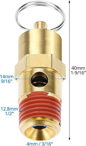 QWORK Brass Pressure Relief Valve (2 Pack) - 1/4 Inch NPT Threaded, 150 PSI Rating, Air Compressor Check Valve with Seal Thread Locks in Saudi Arabia