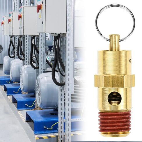 QWORK Brass Pressure Relief Valve (2 Pack) - 1/4 Inch NPT Threaded, 150 PSI Rating, Air Compressor Check Valve with Seal Thread Locks in Saudi Arabia