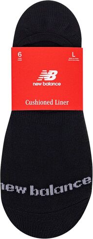 New Balance Unisex Performance Flat Knit Liner 12 Pair Pack, Black, Medium in Saudi Arabia