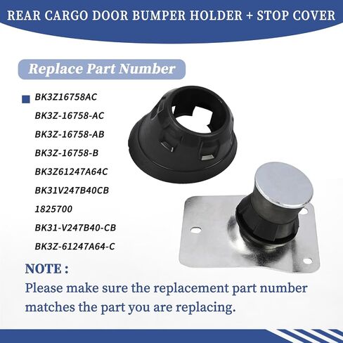 Rear Bumper Outer Support Rear Door Reinforcement Holder Bumper Secure BK3Z-61247A64-C Compatible with Ford Transit-150 250 350 350 HD 2015-2019 Rear Doors Buffer Stopper Magnet in Saudi Arabia