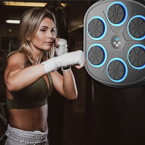Music Boxing Machine with Boxing Gloves,Wall Mounted, Bluetooth Boxing Training Punching Equipment in Saudi Arabia