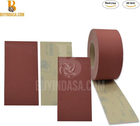 2.75 "لفة ورق الصنفرة PSA-27 Rhynostick 40-Grit Syrd Lond Stonuous Roll ، ورق رملي لزج ذاتي للاصطدام من أجل الأعمال الخشبية ، والسيارات ، والمعادن (أكسيد الألومنيوم) in Kuwait
