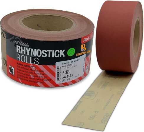 2.75 "لفة ورق الصنفرة PSA-27 Rhynostick 40-Grit Syrd Lond Stonuous Roll ، ورق رملي لزج ذاتي للاصطدام من أجل الأعمال الخشبية ، والسيارات ، والمعادن (أكسيد الألومنيوم) in Kuwait