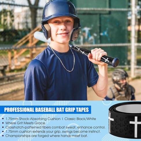 شريط قبضة Batball Batball ، سمك 1.75 ملم ، وجبات التصميم الديني على حزمة ، للكريكيت البيسبول اللينة in Kuwait