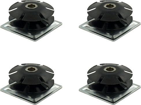 Outwater Industries Double Star Tell -Threads Caster Insert | الصلب المعالجة بالحرارة | يناسب 2 بوصة مربعة 16-18 أنبوب المقياس | الموضوع: 3/8-16 | 4 حزمة in Saudi Arabia