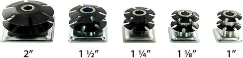 Outwater Industries Double Star Tell -Threads Caster Insert | الصلب المعالجة بالحرارة | يناسب 2 بوصة مربعة 16-18 أنبوب المقياس | الموضوع: 3/8-16 | 4 حزمة in Saudi Arabia