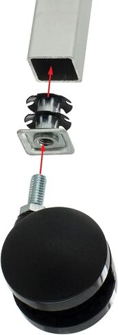 Outwater Industries Double Star Tell -Threads Caster Insert | الصلب المعالجة بالحرارة | يناسب 2 بوصة مربعة 16-18 أنبوب المقياس | الموضوع: 3/8-16 | 4 حزمة in Saudi Arabia