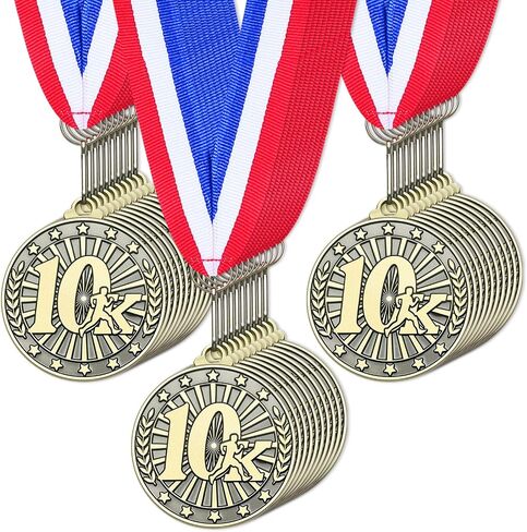 REMOULY 30/100 PCS 5K RACE MEDALS Bulk 2 '' Gold Trophy Award 5K Running Trophy Medal Award المركز الأول مع هدية جائزة أشرطة الرقبة لبطولات المشي في سباق المباراة الرياضية. in Saudi Arabia