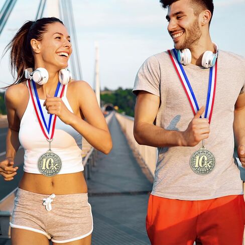 REMOULY 30/100 PCS 5K RACE MEDALS Bulk 2 '' Gold Trophy Award 5K Running Trophy Medal Award المركز الأول مع هدية جائزة أشرطة الرقبة لبطولات المشي في سباق المباراة الرياضية. in Saudi Arabia