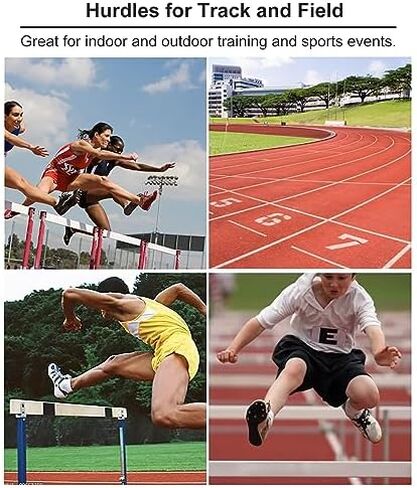 Track and Field Team Training Hurdles, Adjustable Height Sports Practice Equipment, Agility Workout Hurdles Obstacles Poles, Easy to Assemble (Color : 2PCS, Size : 55-75cm (21.6-29.5" in Saudi Arabia