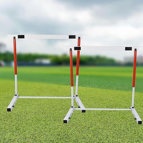 Track and Field Team Training Hurdles, Adjustable Height Sports Practice Equipment, Agility Workout Hurdles Obstacles Poles, Easy to Assemble (2Pcs 40) in Saudi Arabia