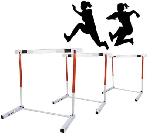 3 Pack Height Adjustable Hurdles, Metal Hurdles for Track and Field, Adults Hurdles Training Equipment, Obstacles Poles Athletic Hurdles Set in Saudi Arabia