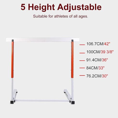 3 Pack Height Adjustable Hurdles, Metal Hurdles for Track and Field, Adults Hurdles Training Equipment, Obstacles Poles Athletic Hurdles Set in Saudi Arabia
