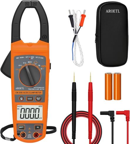 Meter Digital Clamp Meter Voltage 1000a AC/DC AMP Voltmeter ، TRMS تلقائيًا مع LCD و NCV الخلفية ؛ يقيس الحالية ، درجة الحرارة ، دورة العمل ، السعة ، التردد in Saudi Arabia