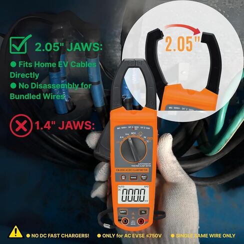 Meter Digital Clamp Meter Voltage 1000a AC/DC AMP Voltmeter ، TRMS تلقائيًا مع LCD و NCV الخلفية ؛ يقيس الحالية ، درجة الحرارة ، دورة العمل ، السعة ، التردد in Saudi Arabia