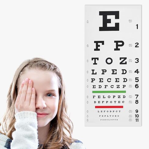 Snellen Eye Chart Wall Chart مخططات فحص العين لفحص العيون مع إصلاح عيون الملصقات in Kuwait