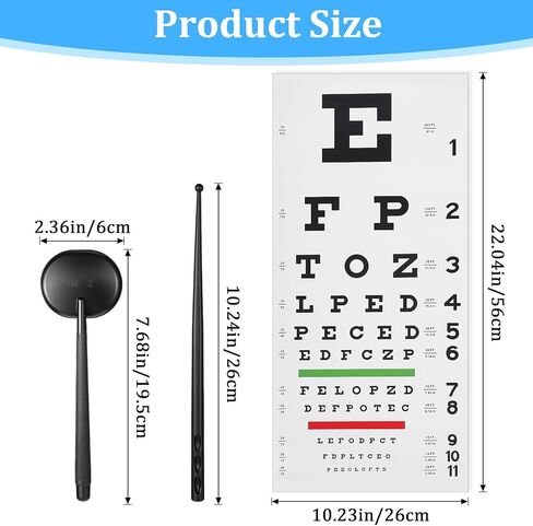 Snellen Eye Chart Wall Chart مخططات فحص العين لفحص العيون مع إصلاح عيون الملصقات in Kuwait
