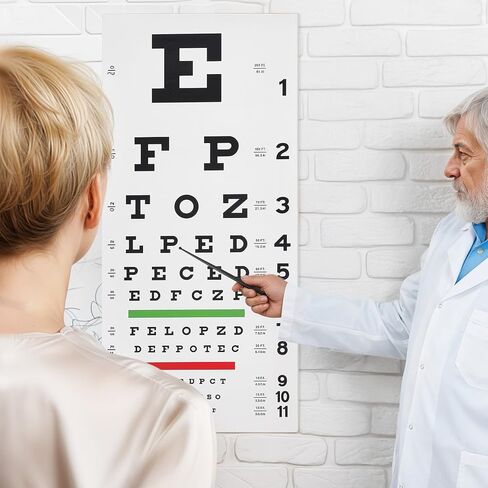 Snellen Eye Chart Wall Chart مخططات فحص العين لفحص العيون مع إصلاح عيون الملصقات in Kuwait