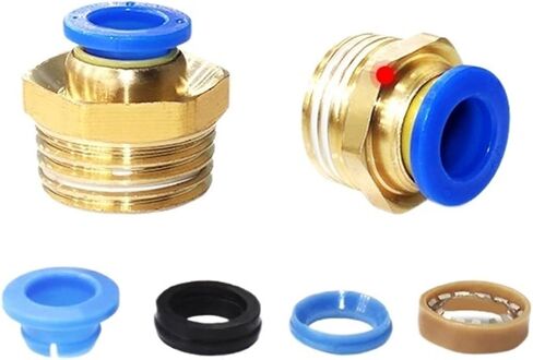 موصلات خرطوم الهواء الهوائية لللمس على التواليات الهوائية المستقيمة تجهيزات الهواء الإفراج السريع 5pcs (PC14-03) in Kuwait