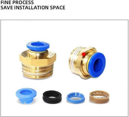 موصلات خرطوم الهواء الهوائية لللمس على التواليات الهوائية المستقيمة تجهيزات الهواء الإفراج السريع 5pcs (PC14-03) in Kuwait