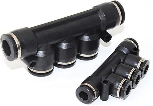 5 Way Pneumatic Quick Coupling PK Multiple Pneumatic Connector Plastic Fittings PK-4 PK-6 PK-8 5Pcs(PK4) in Kuwait