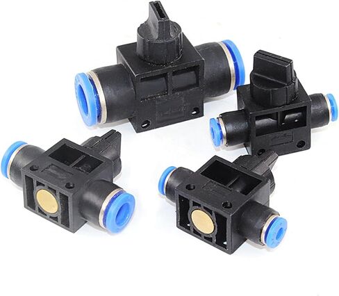 Pneumatic Connection One Touch Straight Quick Connector Hand Valve Pneumatic Connectors 5Pcs(HVFF12) in Kuwait