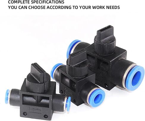 Pneumatic Connection One Touch Straight Quick Connector Hand Valve Pneumatic Connectors 5Pcs(HVFF12) in Kuwait