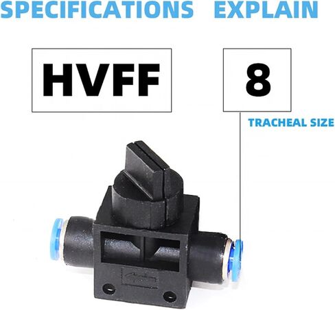 Pneumatic Connection One Touch Straight Quick Connector Hand Valve Pneumatic Connectors 5Pcs(HVFF12) in Kuwait