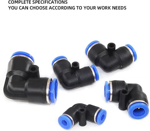 L-type Angle Elbow Air Pipe Connectors Plastic Push In Quick Connector Quick Connection Pneumatic Connection 10Pcs(PV14) in Kuwait