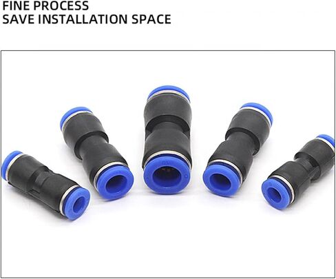 MPU 4-12mm Pneumatic Cylinder Accessories Straight One Touch Through Push In PU Air Hose Connectors 10Pcs(PU8) in Saudi Arabia