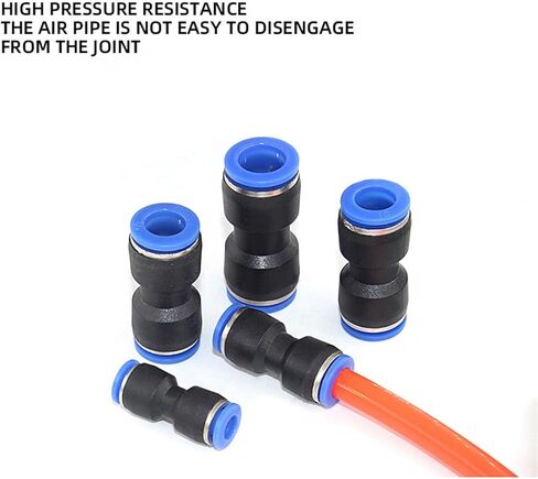MPU 4-12mm Pneumatic Cylinder Accessories Straight One Touch Through Push In PU Air Hose Connectors 10Pcs(PU8) in Saudi Arabia
